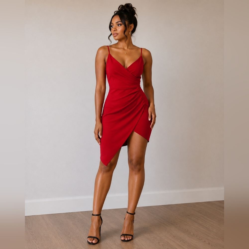 Red Assymetrical Dress
